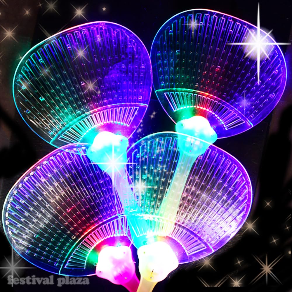 Amazon | 【縁日 景品】 光るうちわ 丸型 12個 セット 光る 団扇